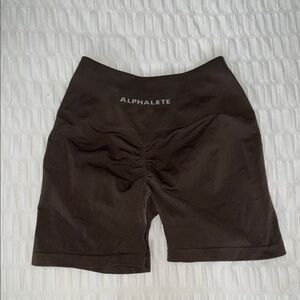 Alphalete Womens Mocha 4.5” Bike Shorts